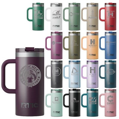 RTIC 16oz Ringed Stainless Steel Ceramic Lined Travel Mug