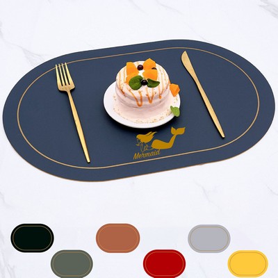 PU Leather Heat-resistant Double-side Placemat