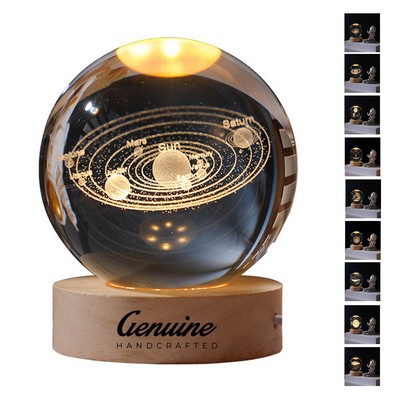 Solar System Crystal Ball Night Light