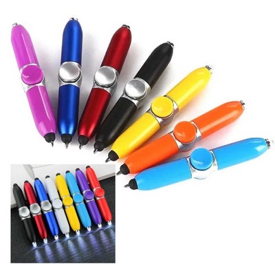 4 in 1 LED Flashlight Finger Gyro ball Pen w/ Stylus