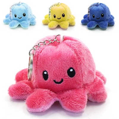 Reversible Octopus Plush Keychain