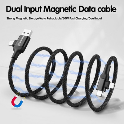 Dual input Magnetic Data Cable