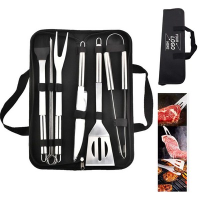 9-Piece Stainless Steel BBQ Grill Tool Set