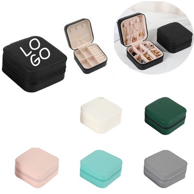 Portable Pu Leather Jewelry Storage Case