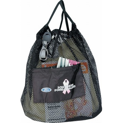 Nylon Drawstring Mesh Tote Bag