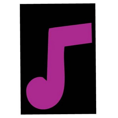 Music Note Rectangle Metal Photo Magnet (2"x3")