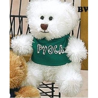 Broadway Series White Bear Stuffed Animal w/Shirt (6")