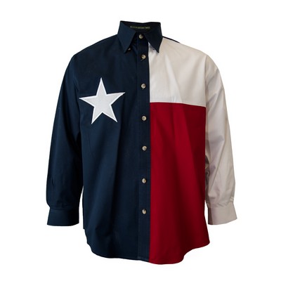 Texas Flag Long Sleeve Twill Shirt