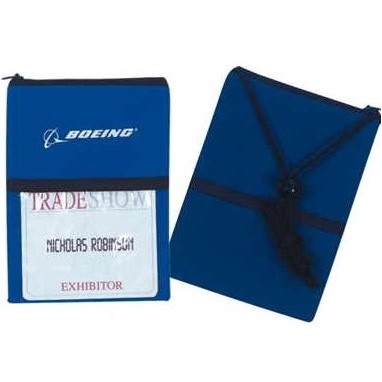 Trade Show Badge Holder w/ Extra Back Pocket