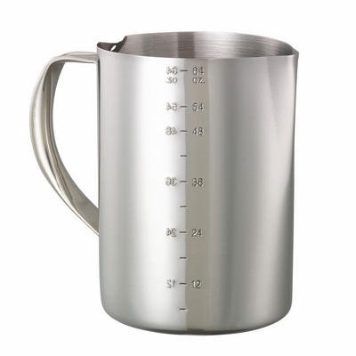 Brushed Stainless Steel Frothing Pitcher (1.9 Liter)