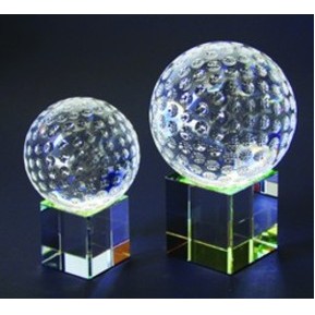 Small Crystal Golf Ball Award Set