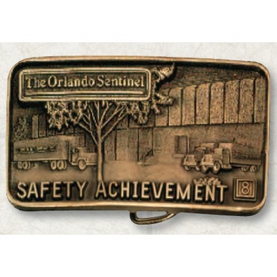 Cast Lost Wax Belt Buckle w/ Sandblasted & Polished Finish (3 1/2"x2 1/4")