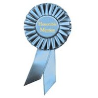 Rosette Ribbon - HONORABLE MENTION - Lt. Blue - 3-1/2" x 6-1/2"