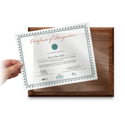 Walnut Composite Certificate Plaque