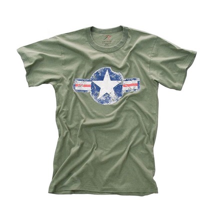 Vintage Olive Drab Army Air Corp Military T-Shirt (S to XL)