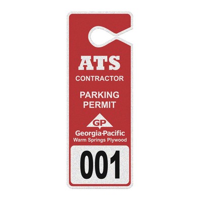 Custom Spot Color Parking Permit (3 1/2"x9 1/4")