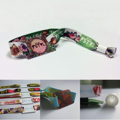 Fabric Wristband, woven or sublimated with RFID tag