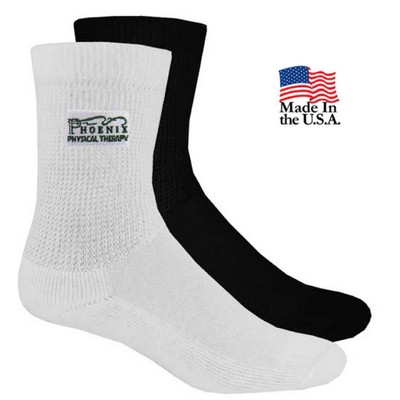 Non Binding Cotton Blend Athletic Crew Socks