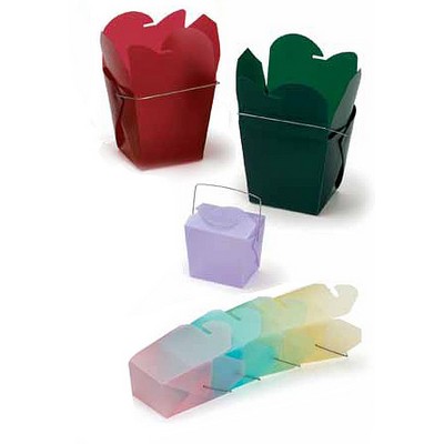 Frosted Plastic Take-Out Box (4"x3 1/2"x4")