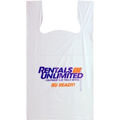 0.9 Mil Economy High Density T-Shirt Style Bag (12"x7"x22")