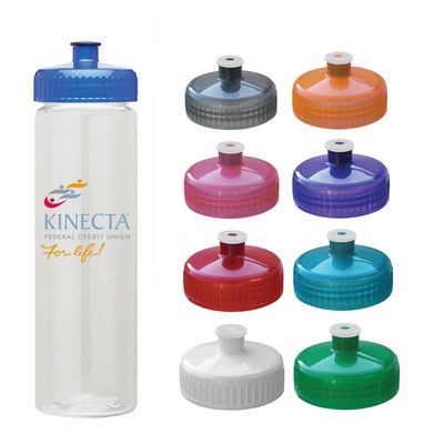 25 oz. Plastic Water Bottle w/ Push Pull Lid