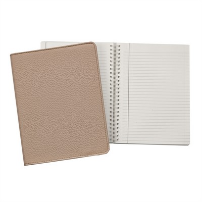 Refillable Spiral Notebook W/ Premium Leather Cover (7"x9 1/4")