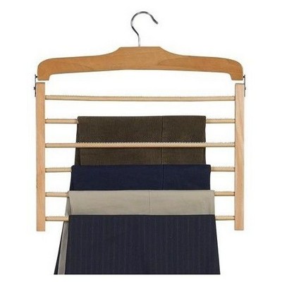 Natural Wooden Specialty Multi-Pant Hanger