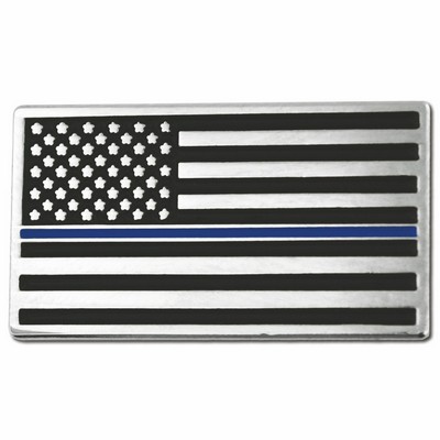 Thin Blue Line American Flag Pin