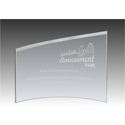 Slant Crescent Glass Award (10"x6-7/8")