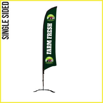 16.5' Shark Flag - Single-Sided W/Black X Base (X-Large) - Made in the USA