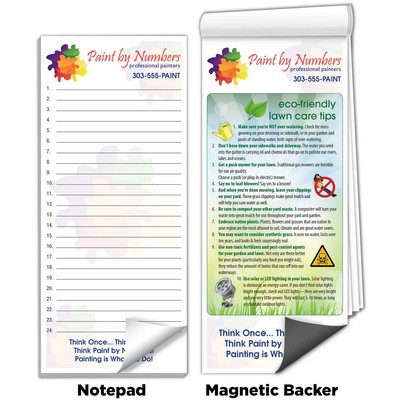 Full-Color Magnetic Notepads - Eco Gardening Tips (3 1/2"x 8")