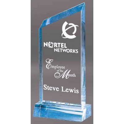 Small Blue Acrylic Wedge Award