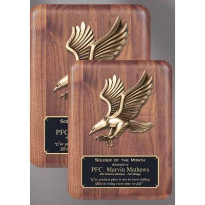 9" x 12" Walnut Plaque w/Eagle