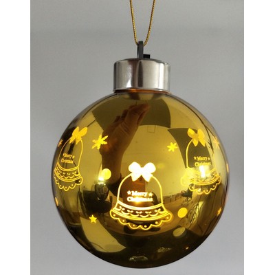 LED Light Christmas Glass Ornament