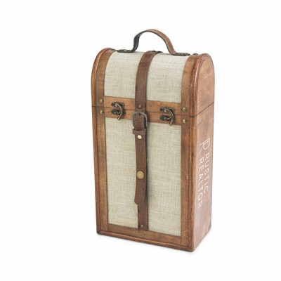 Twine Living® 2-Bottle Vintage Trunk Wine Box