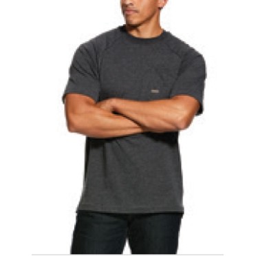 Ariat® Rebar™ Cotton Strong™ Men's Charcoal Heather T-Shirt