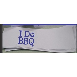 Stock "I Do BBQ" Heart Napkin Bands (Pack of 25)