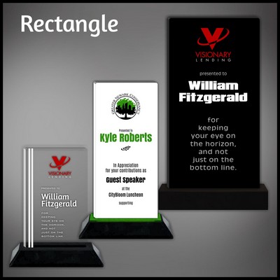 8" Rectangle Black Budget Acrylic Award