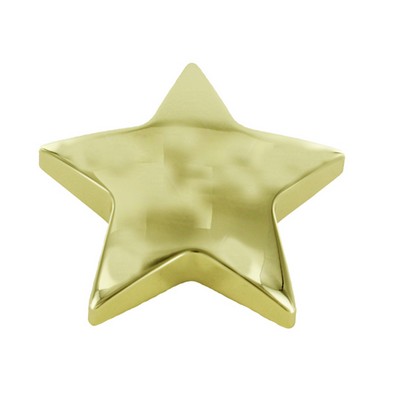 Gold Color Polished Brass Finish Star Paperweight