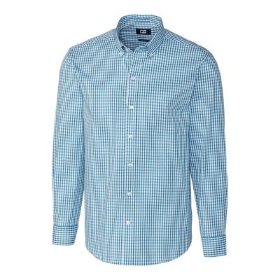 Cutter & Buck Easy Care Stretch Gingham Mens Long Sleeve Dress Shirt