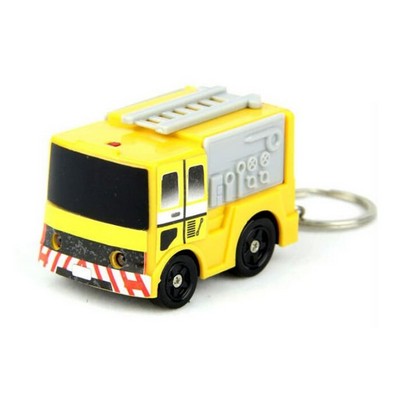 Fire Truck LED Sound Keychain