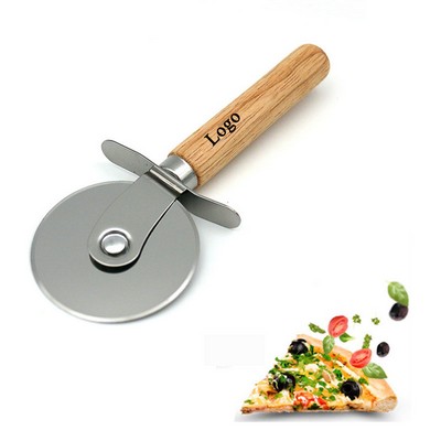 Pizza Cutter With Wooden Handle