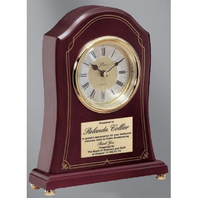 Rosewood Wardrobe Mantle Clock, 9"H