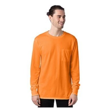 Hanes® Work Wear® Adult Blended Long Sleeve T-Shirt w/Chest Pocket