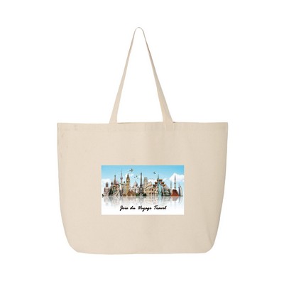 12 oz. 100% Heavy Cotton Canvas 25L Jumbo Tote Bag