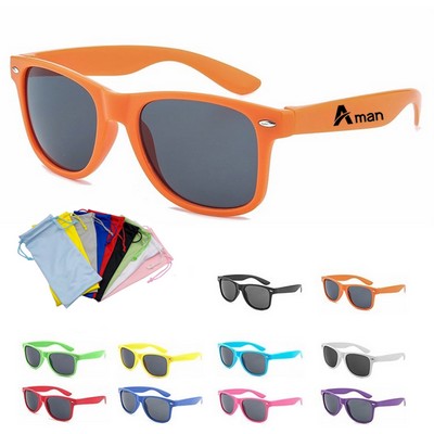 Retro Sunglasses with Pouch