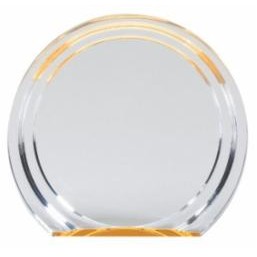 Large Double Halo Gold Acrylic Circle Award