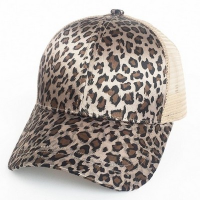 Mega Cap Leopard Fashion Trucker Cap