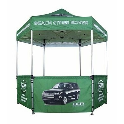 Pop Up Canopy w/Hexagonal Aluminum Frame & Full Sublimation (10'x10')