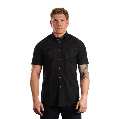 Burnside Men's Peached Poplin Short Sleeve Woven Shirt